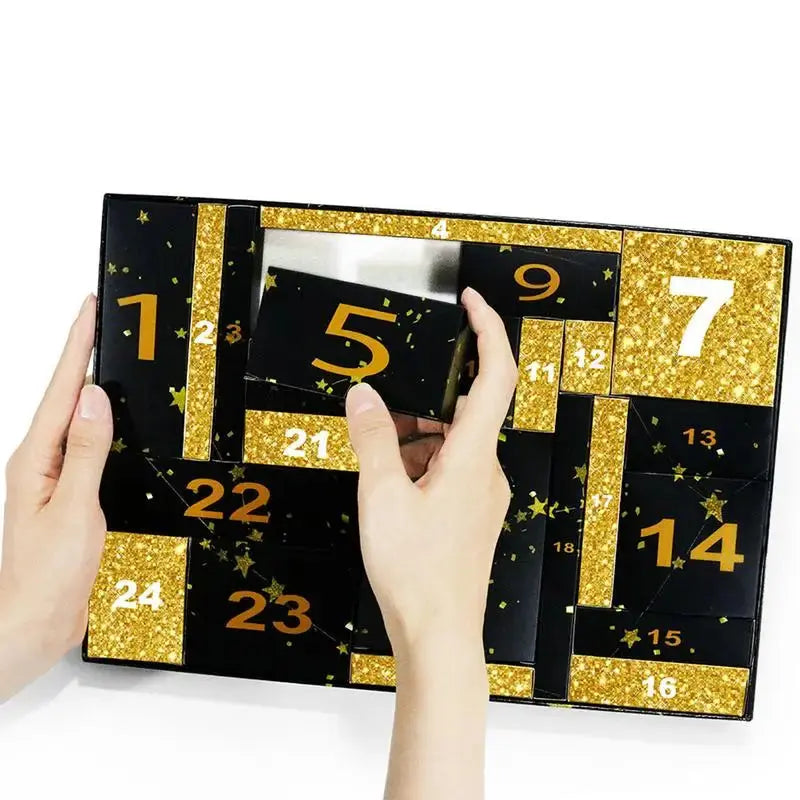 24 Days Beauty Advent Calendar Makeup Set 24pcs Christmas Countdown Calendar Make up Calendar Lipstick Eye Shadow Cosmetic NNOS