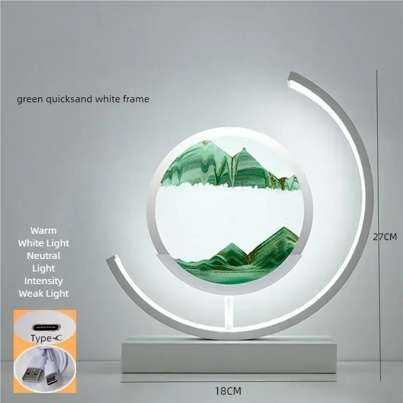Sand Art Table Lamp – Mesmerizing Moving Sand Light for Home Decor NNOS