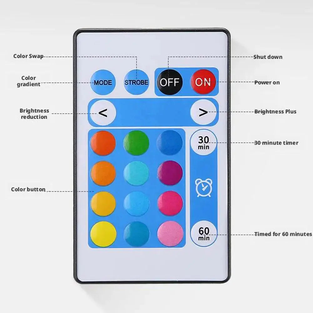 Peacock Projector Lamp Remote Control Night Light Bedside Colorful Atmosphere Light Creative Wall-mounted 9 modes NNOS