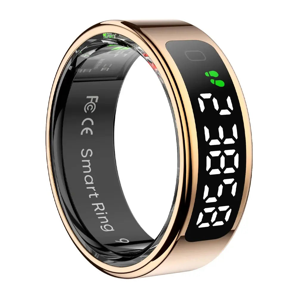 2025 COLMI R12 Smart Ring with Display Screen and Touch, Wireless Charging, Health Manager, 5 ATM Waterproof For Men Women NNOS