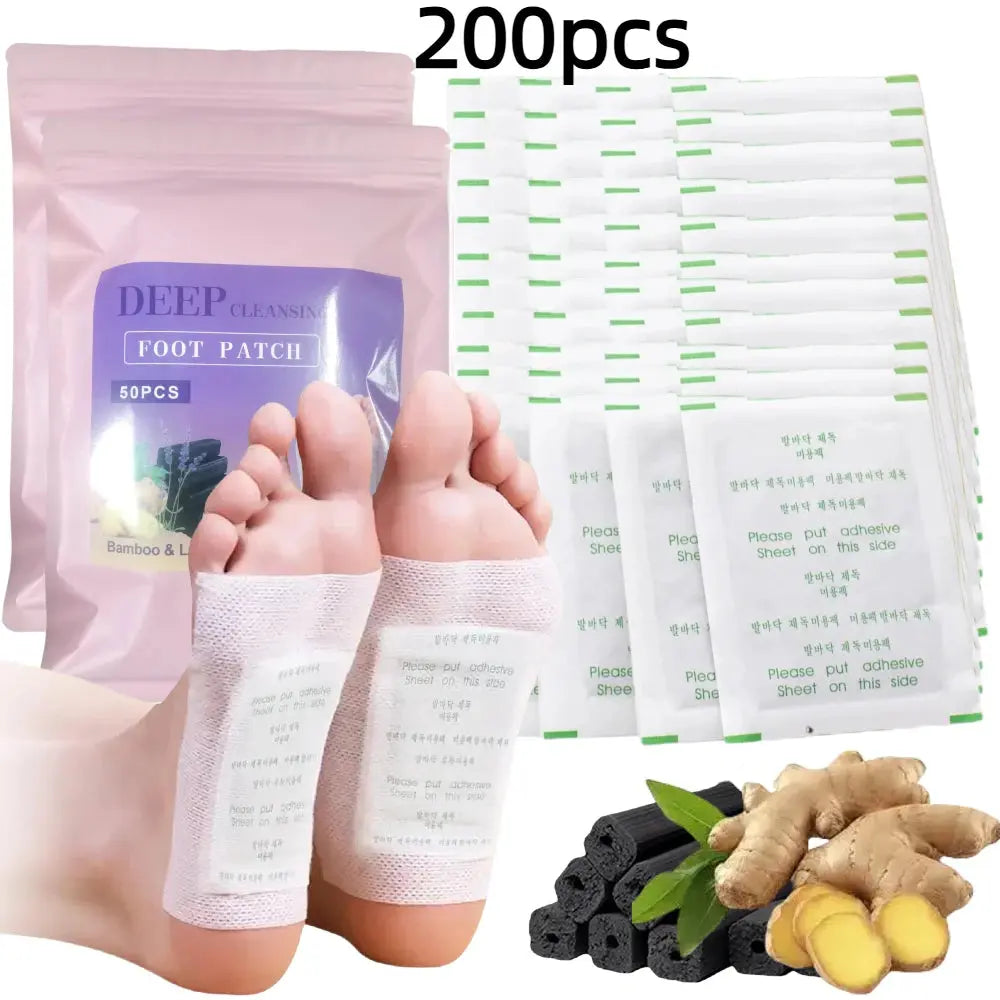 Natural Detox Foot Patches – 50-200PCS Herbal Stickers for Stress Relief NNOS