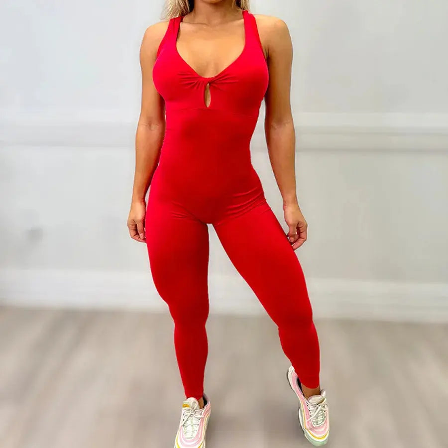 Sporty Jumpsuit Woman Sports Overalls Women Sportswear Gym Set Yoga Clothes Fitness Clothing Workout NNOS