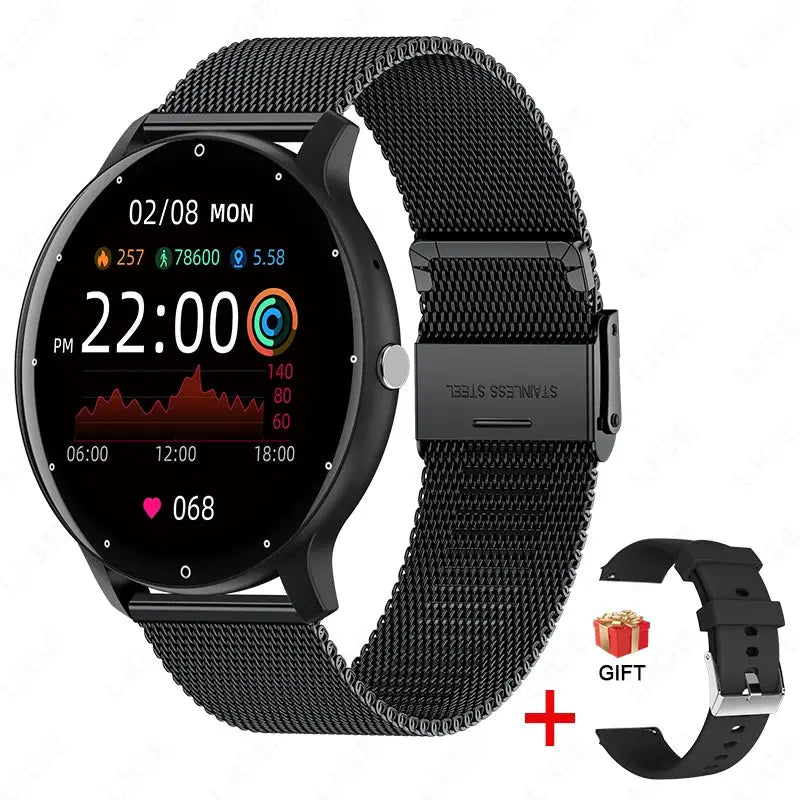 Fashion Smart Watch Full Touch Screen Sports Fitness Tracker IP68 Waterproof Bluetooth Smartwatch for Men Women NNOS