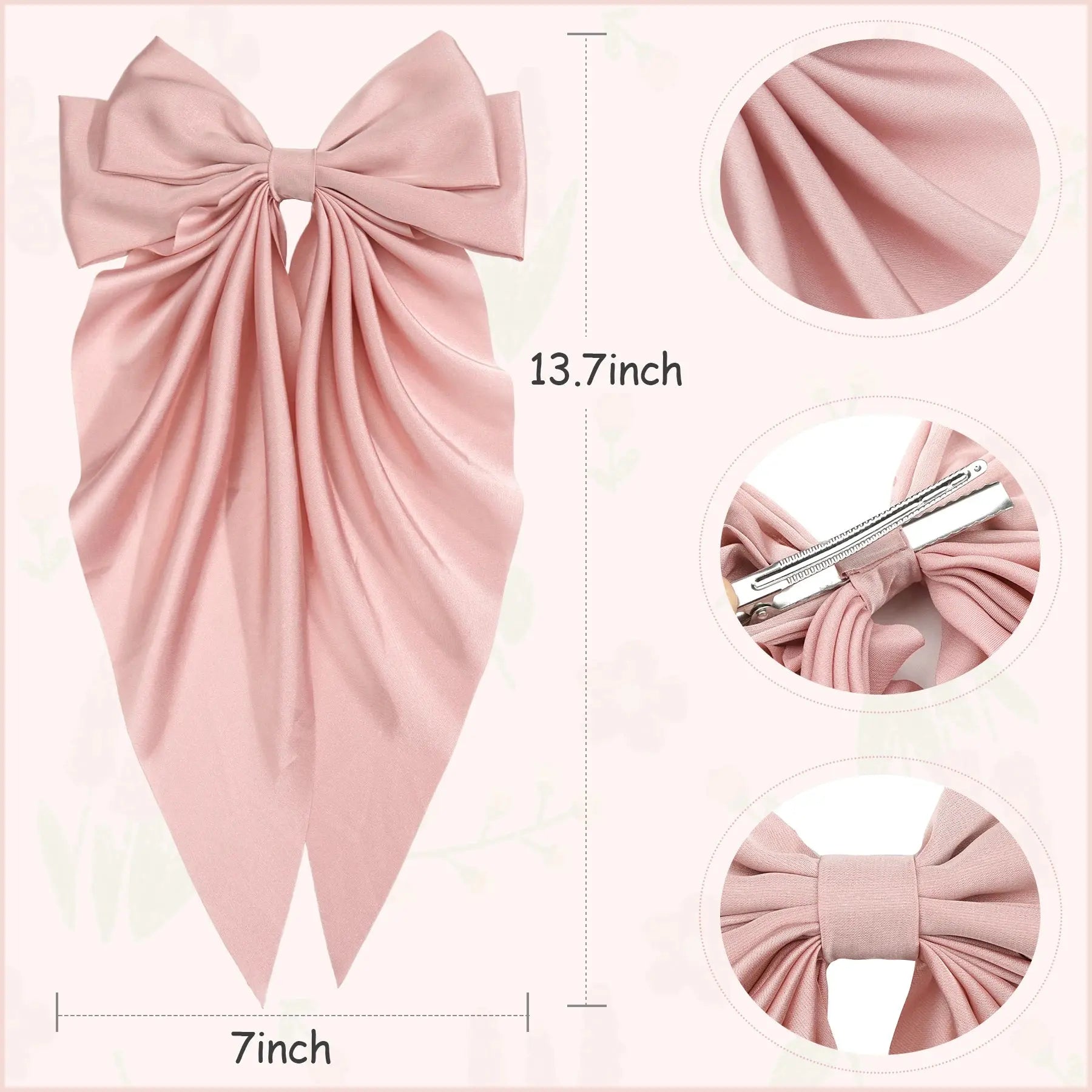 Elevate Your Look with Our Gorgeous Satin Bow Hair Clip - Perfect for Chic Ponytails! 🌟💖 #HairGoals #Fashionista