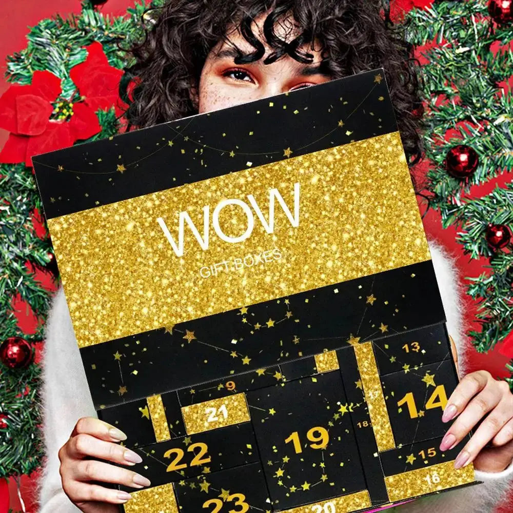 24 Days Beauty Advent Calendar Makeup Set 24pcs Christmas Countdown Calendar Make up Calendar Lipstick Eye Shadow Cosmetic NNOS