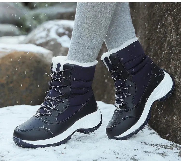 Snow Boots Women New Ladies Shoes Platform Shoes Woman Flat Keep Warm Boots Ladies Casual Plush Botas Mujer Winter Shoes Women NNOS