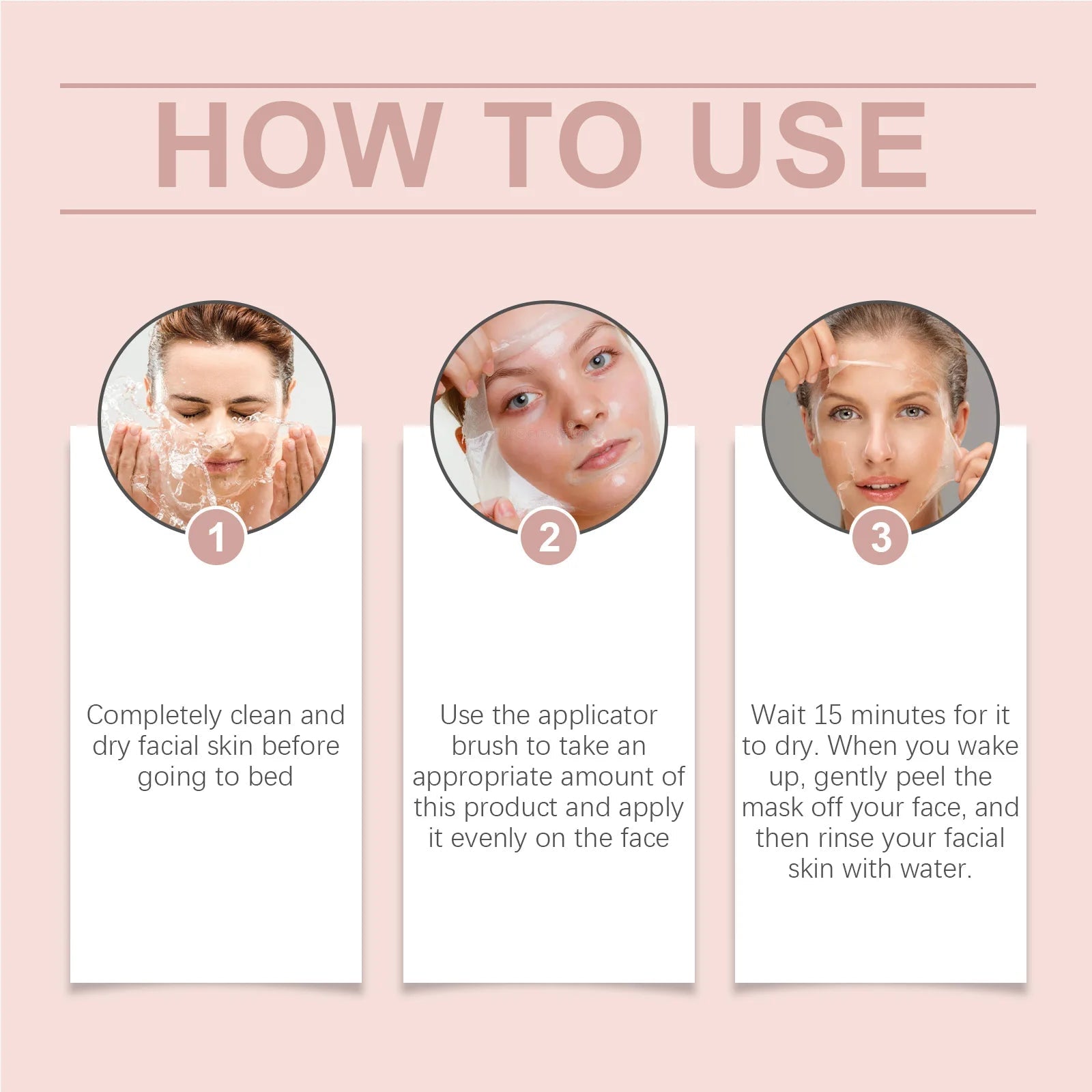 Collagen Overnight Wrapping Peel Off Facial Mask Set Korean Collagen Night Wrapping Mask Deeply Hydrates Night Care Mask Cream NNOS