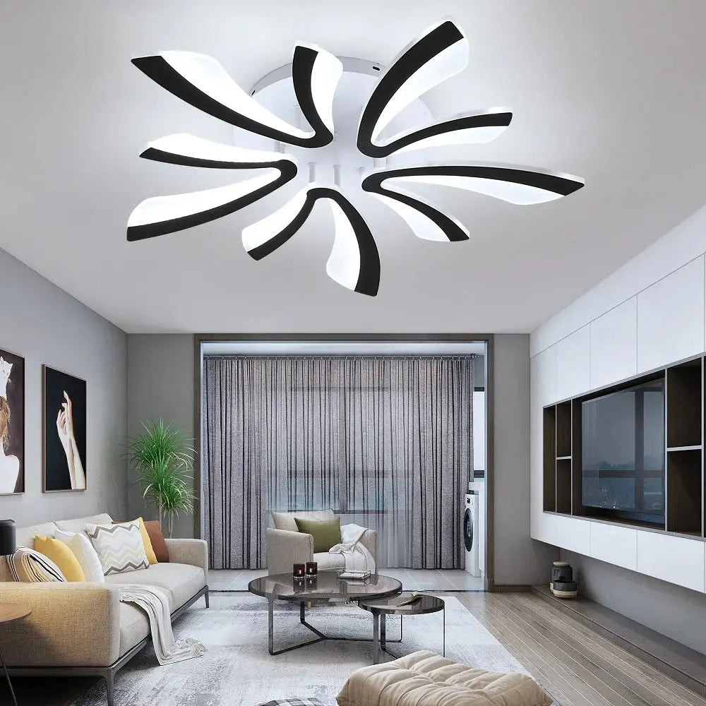 Modern Interior Acrylic Ceiling Lamp Pendant Lamp Living Room Bedroom Led Chandelier Home Decor Lighting Fixtures Dimming Lustre NNOS