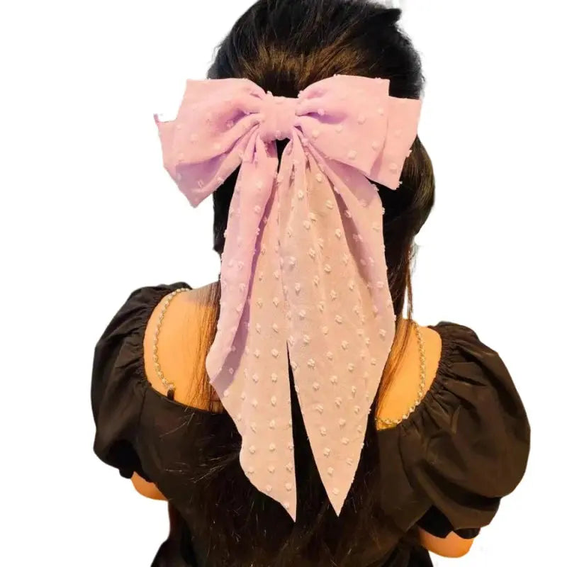 Elevate Your Look with Our Gorgeous Satin Bow Hair Clip - Perfect for Chic Ponytails! 🌟💖 #HairGoals #Fashionista