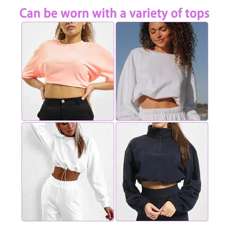 ABGR-4Pcs Adjustable Crop Band For Tucking Sweater And Shirt, The Elastic Tucking Band To Change The Style Of Your Tops, Durable NNOS