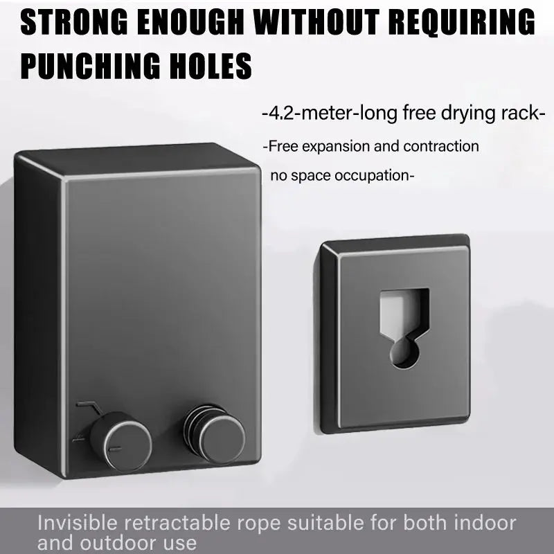 Retractable Clothesline Wall-Mounted Without Holes Indoor And Outdoor Universal Clothes Drying Quilts Are Small And Invisible NNOS