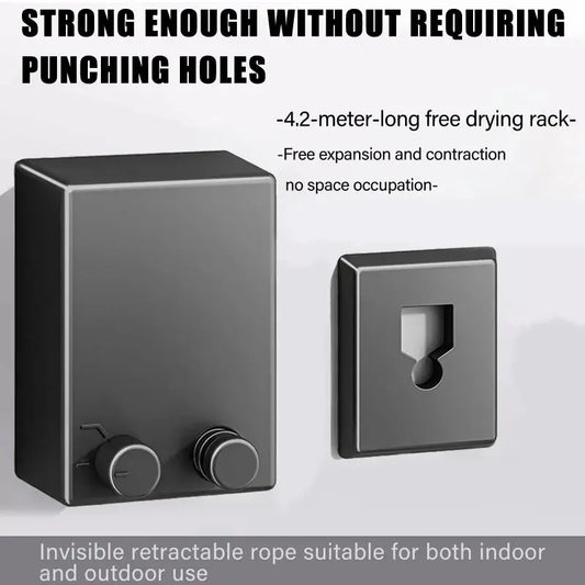 Retractable Clothesline Wall-Mounted Without Holes Indoor And Outdoor Universal Clothes Drying Quilts Are Small And Invisible NNOS