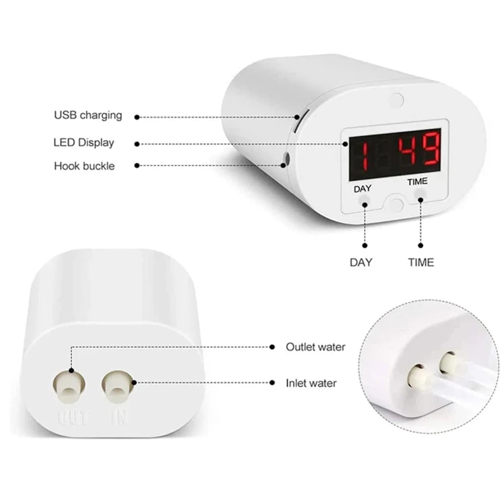 2-16Head Self-Watering Kits Intelligent Drip Irrigation Automatic Watering System Kits Plant Watering Spike Device Water Dripper NNOS