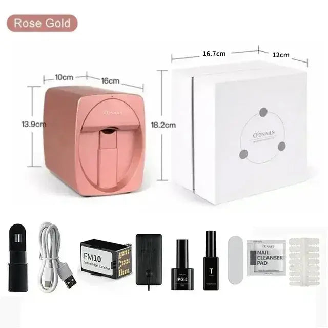 Smart Nail Printer Portable 3D Mobile Nail Painting Machine 2400 DPI Printing Resolution WiFi/DIY Support for Home Beauty Salon NNOS
