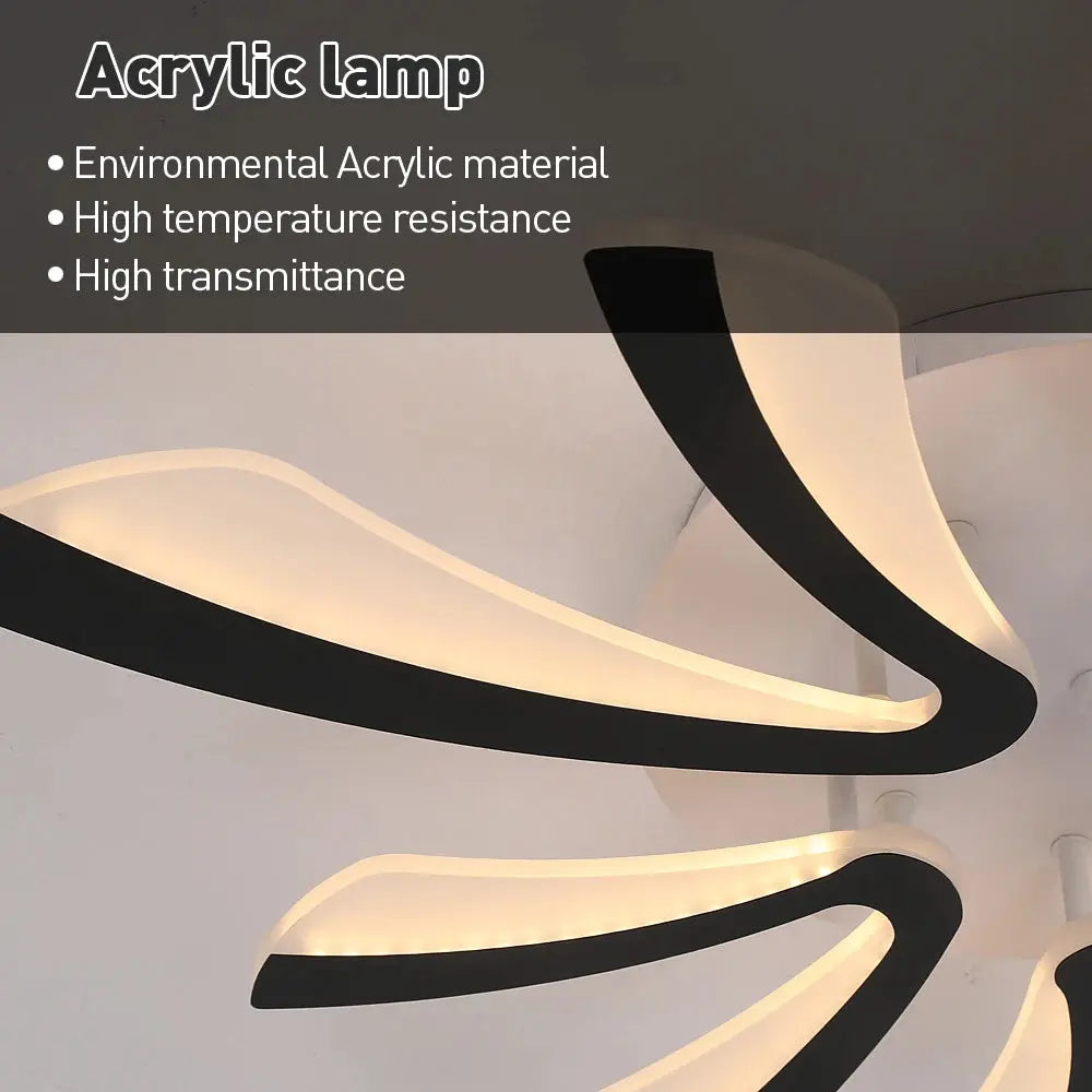 Modern Interior Acrylic Ceiling Lamp Pendant Lamp Living Room Bedroom Led Chandelier Home Decor Lighting Fixtures Dimming Lustre NNOS