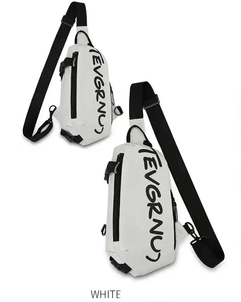 Autumn Winter Nylon Chest Bag for Men and Women Trendy Fashionable Sports Leisure Crossbody Bag with Oblique Straddle Design NNOS