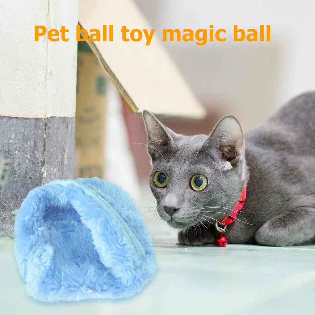 Interactive Magic Rolling Ball Toy for Dogs and Cats Plush Electric Activation Ball for Pet Fun NNOS
