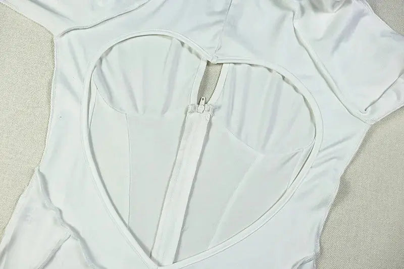 Women's Casual Sporty Zip Low-Neck Backless Jumpsuit Full Sleeve Skinny Peach High Street Style Solid Overalls Middle Age Size NNOS