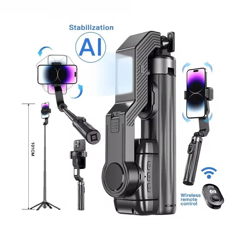 Handheld Gimbal Stabilizer Smartphone Camera Stabilizer Selfie Stick Tripod Stand Wireless Remote for IPhone Android NNOS
