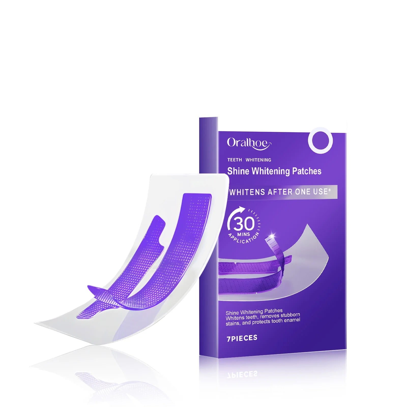 Purple Teeth Whitening Strips Brighten Tooth Remove Plaque Stain Cleaning Oral Hygiene Reduce Sensitivity Bleaching Dental Tools NNOS