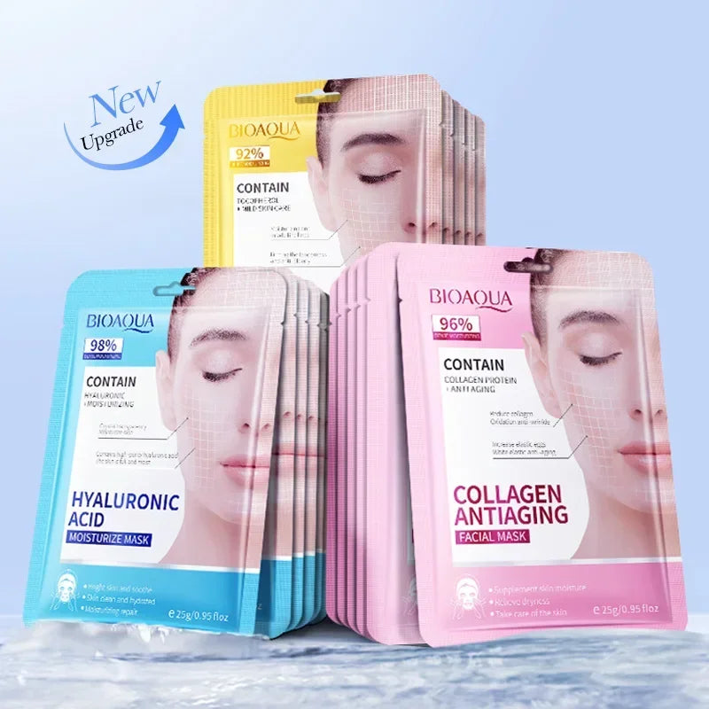 15pcs BIOAQUA Retinol Collagen Anti Wrinkle Facial Masks Moisturizing Anti-aging whitening Face Mask Facial Skin Care Products NNOS