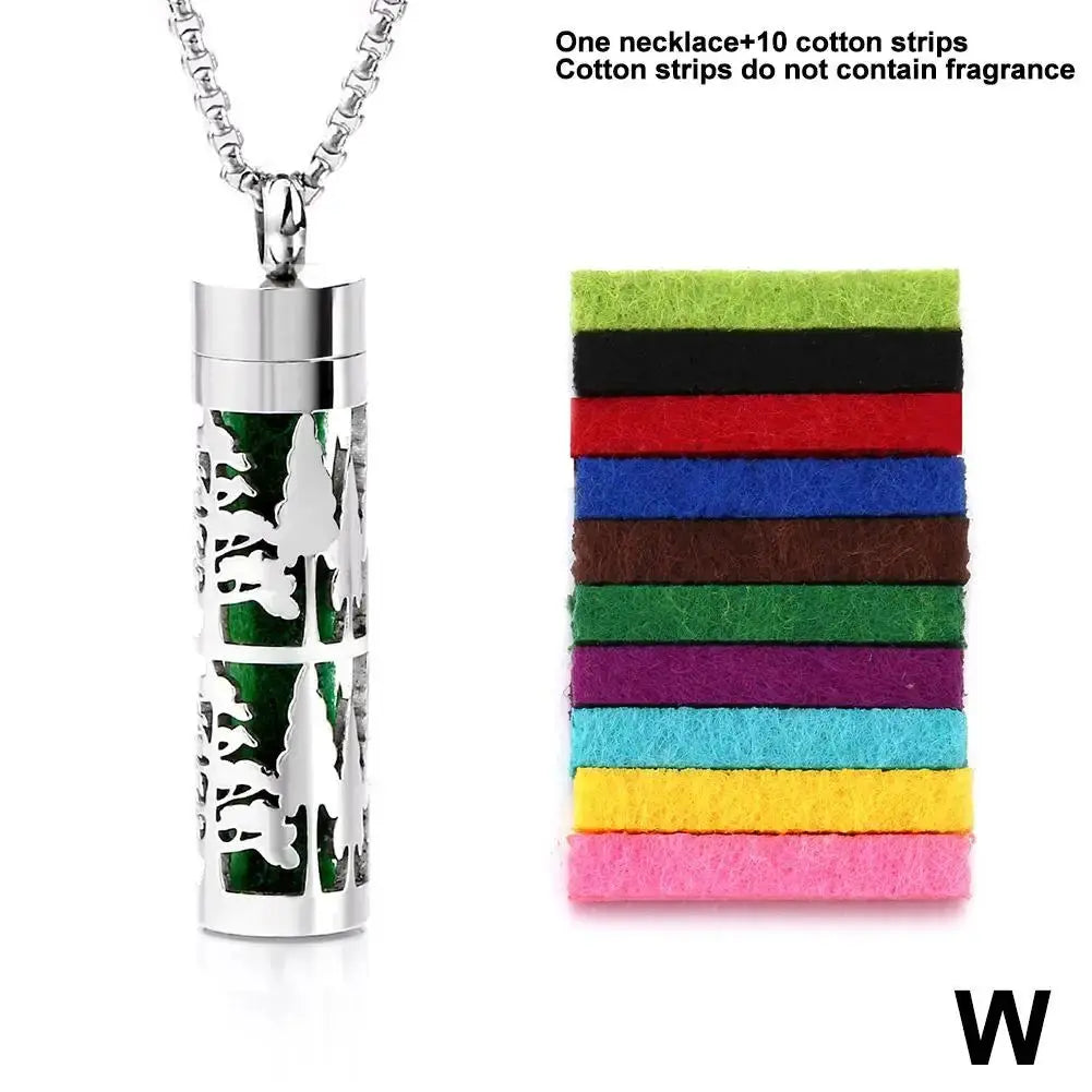 Aromatherapy Jewelry Pendant Flowers Pattern Hollow Out Perfume Lockets Essential Oil Diffuser Necklace NNOS