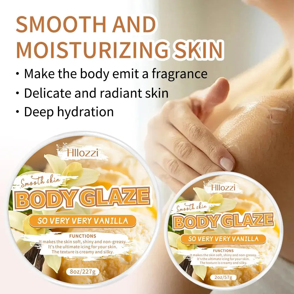 2oz/8oz Vanilla Body Glaze Nourishing Moisturizing Skin Care Body Butter Refreshing Non-Greasy Body Oil Moisturizing Skin NNOS