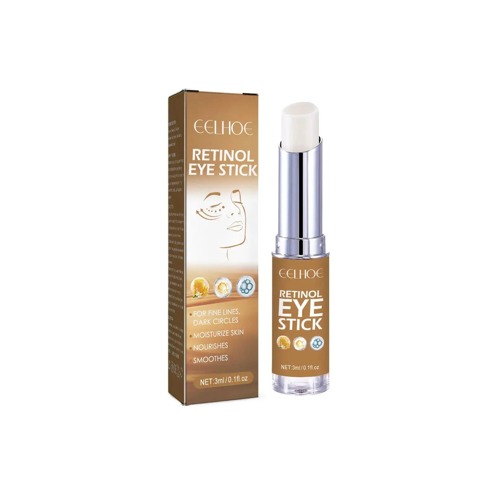 Retinol Anti Aging Eye Stick Reduce Wrinkle Lifting Firming Nourish Improve Fine Lines Crow's Feet Remove Dark Circles Eye Balm NNOS