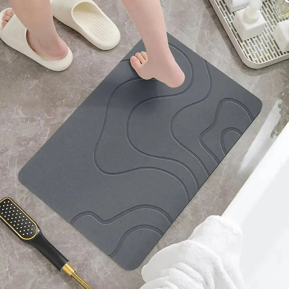 Quick-Dry Diatomite Bath Mat - Soft, Absorbent Shower Rug for Home Use NNOS