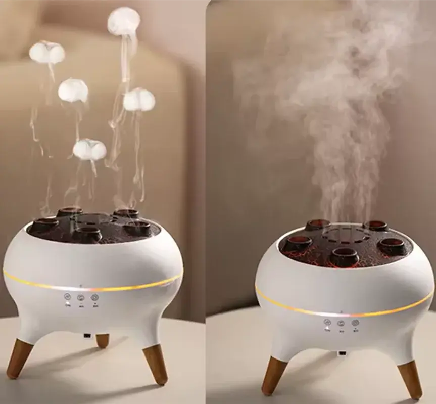Jellyfish Air Humidifier – 250ml Oil Diffuser with Remote & 7-Color Night Light NNOS