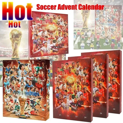 1/2/3PCS Soccer Advent Calendar Soccer Kit 24 Days Building Advent Calendars Soccer Party Favors Sports Christmas Gift Supplies NNOS