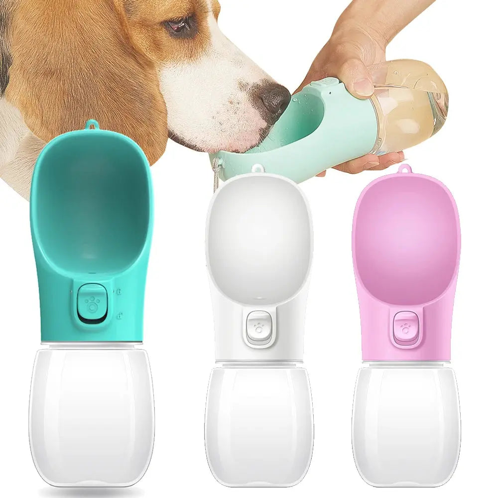 Portable Dog Water Bottle Leakproof Outdoor Drinking Bowl for Small to Large Dogs Chihuahua French Bulldog - 300ML-550ML Capacity NNOS