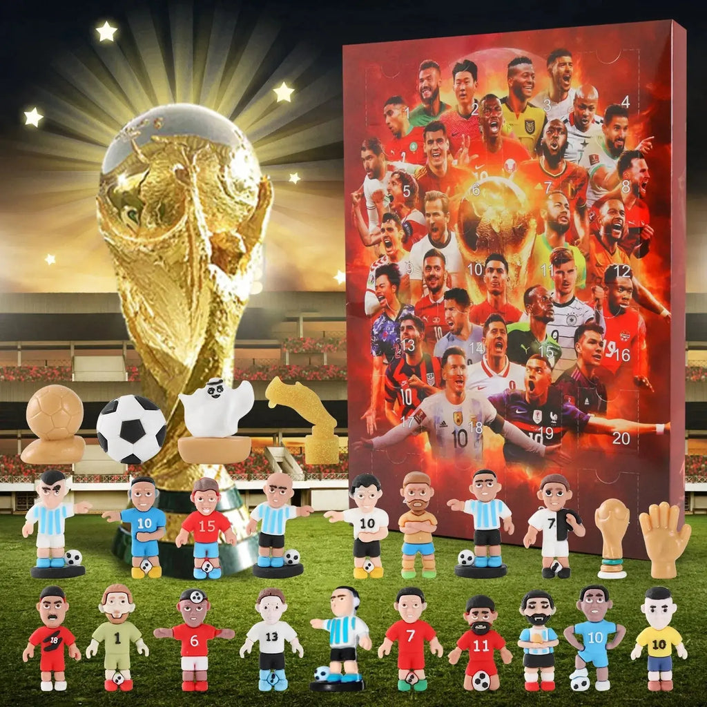 1/2/3PCS Soccer Advent Calendar Soccer Kit 24 Days Building Advent Calendars Soccer Party Favors Sports Christmas Gift Supplies NNOS