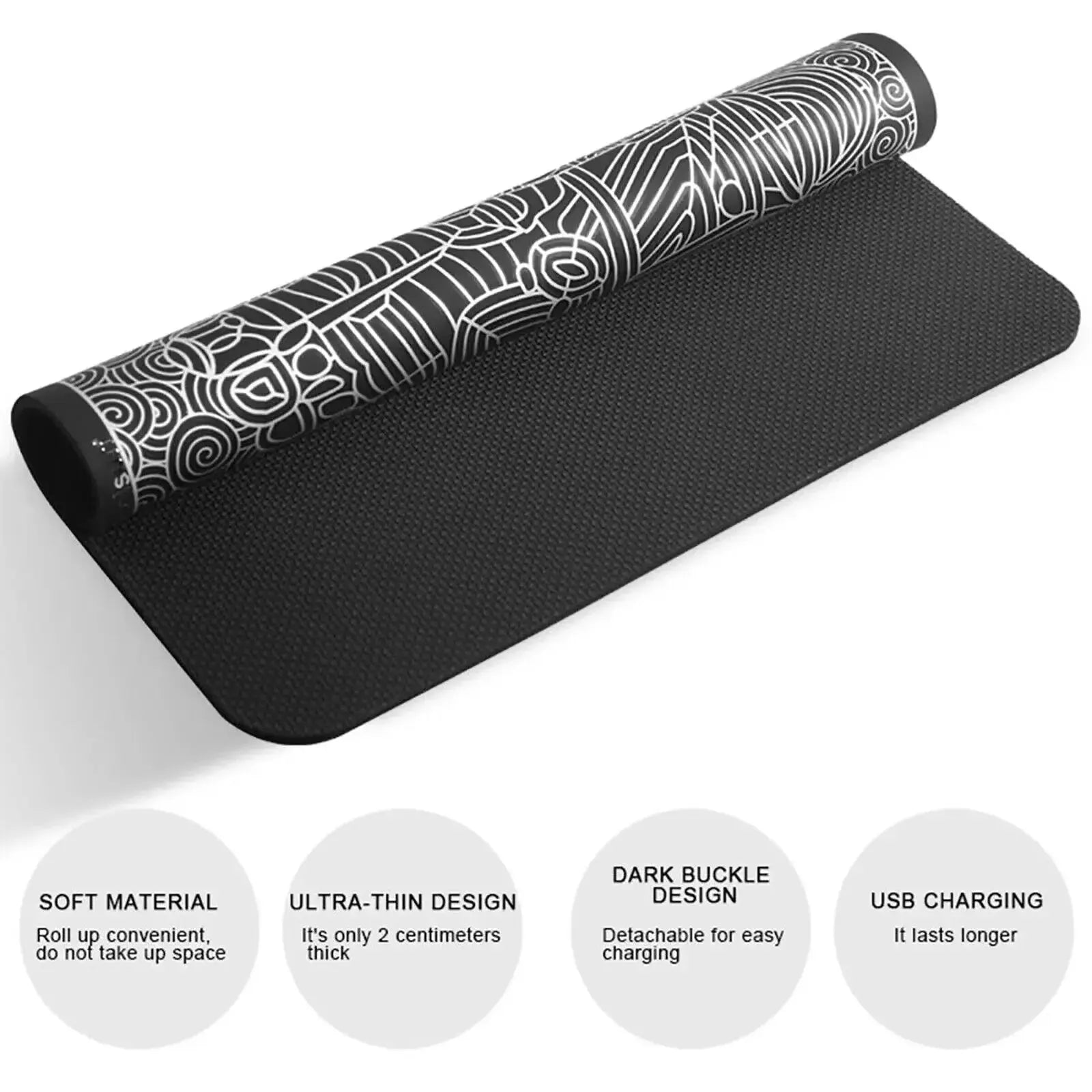 USB Rechargeable Foot Massage Mat – 8 Modes, 19 Levels, Boosts Circulation NNOS