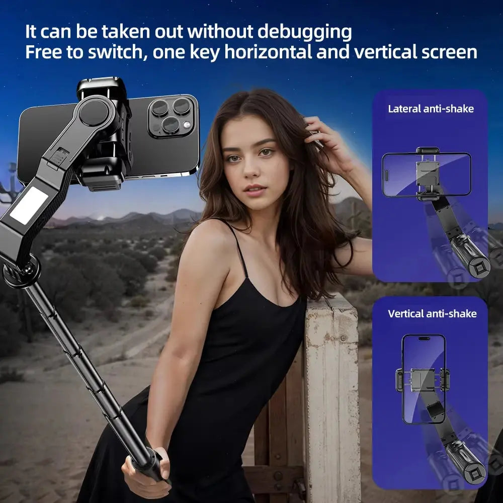 Handheld Gimbal Stabilizer Smartphone Camera Stabilizer Selfie Stick Tripod Stand Wireless Remote for IPhone Android NNOS