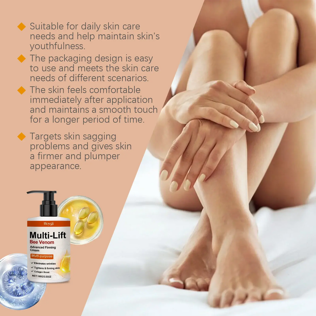 Bee Venom Cream for Body Multi Lifting Reduce Sagging Skin Anti Wrinkle Shaping S Curved Fat Firming Buttock Body Massage Lotion NNOS