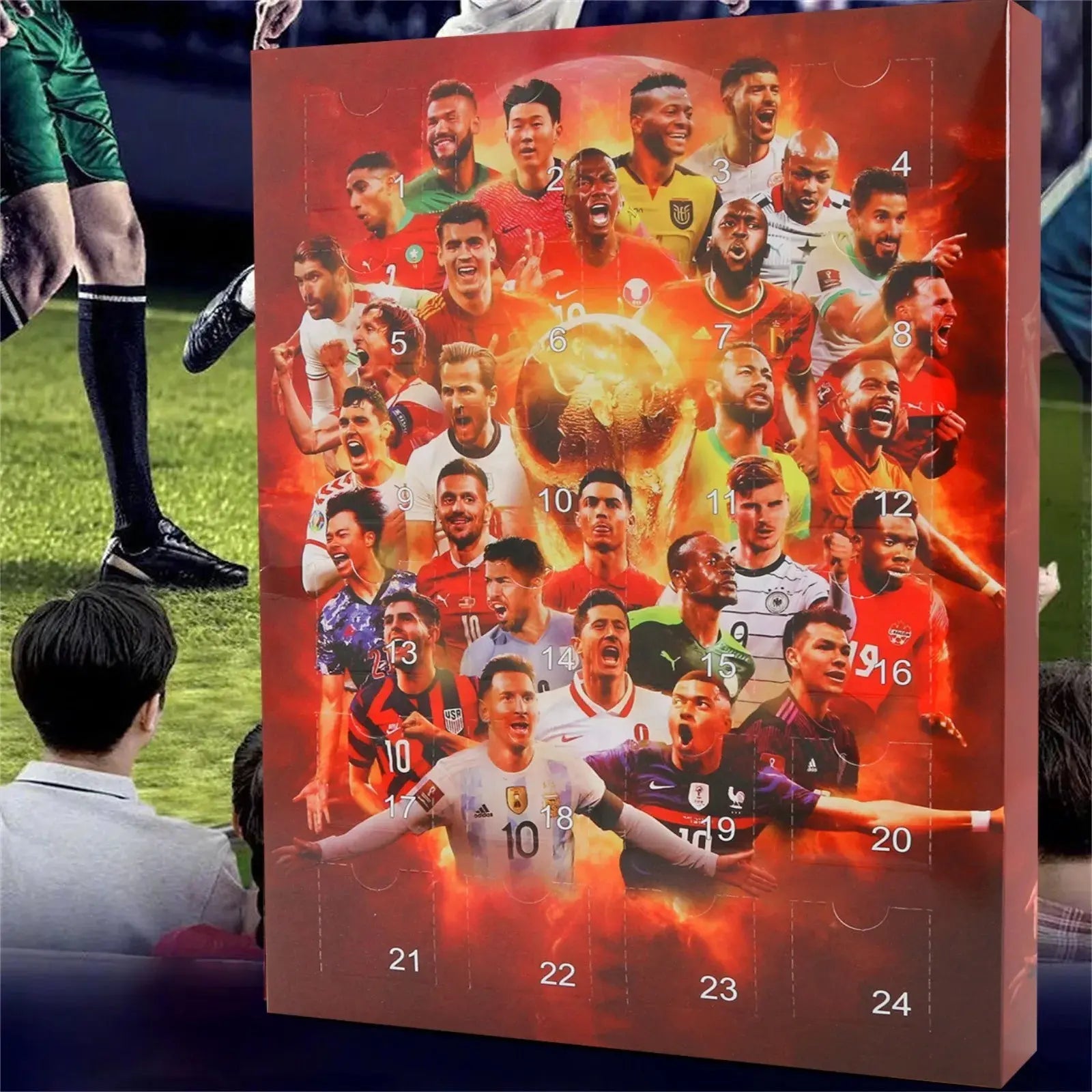 1/2/3PCS Soccer Advent Calendar Soccer Kit 24 Days Building Advent Calendars Soccer Party Favors Sports Christmas Gift Supplies NNOS