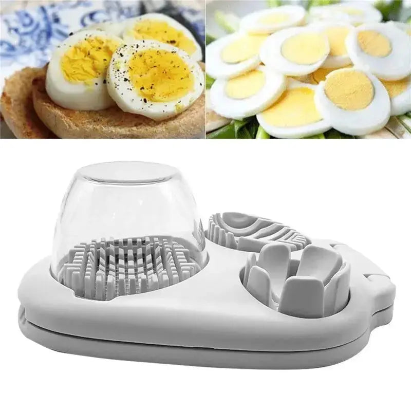 3in1 Creative Egg Slicer Hard Boiled Eggs Slicers Kitchen Food Slicers Fruit Vegetable Manual Slicers Household Kitchen Supplies NNOS