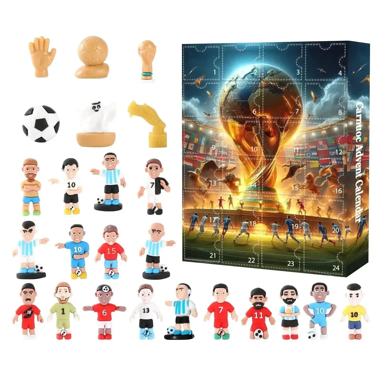1/2/3PCS Soccer Advent Calendar Soccer Kit 24 Days Building Advent Calendars Soccer Party Favors Sports Christmas Gift Supplies NNOS