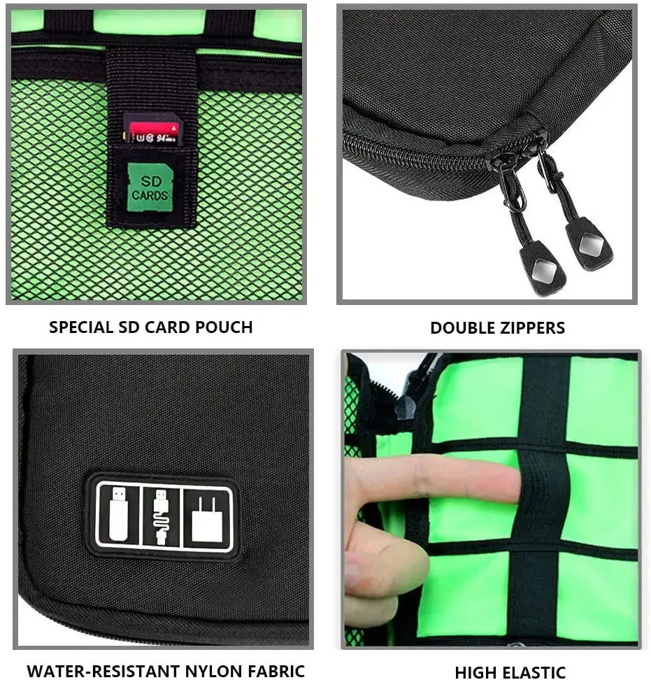 Electronics Organizer Travel Case – Cable & Tech Accessories Storage Bag NNOS