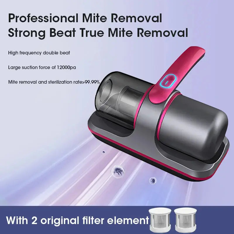 Mite Removal Instrument Vacuum Cleaner 12000PA Handheld Vacuum For Mattress Sofa Bed Home Detachable Filter Bed Vacuum Cleaner NNOS