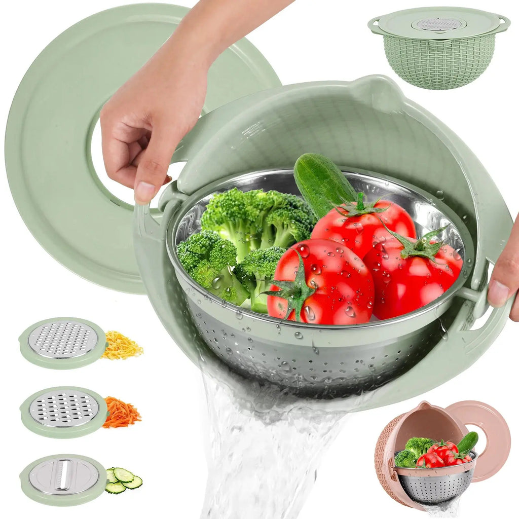 Rice Sieve Plastic Colander Kitchen Drain Basket Vegetables Fruits Washing Storage Basket Food Strainers Bowl Kitchen Tools product image