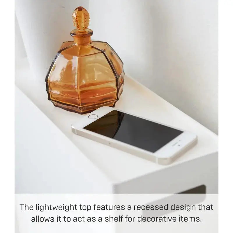 Home Toilet Paper Stocker - Bathroom Storage Organizer Dispenser Not for Jumbo Rolls Steel One Size White NNOS