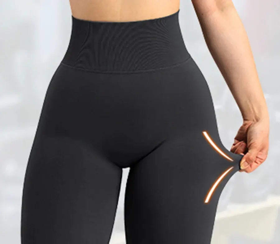 High Waist Seamless Push Up Sport Leggings for Women Stretchy Peach Butt Yoga Pants Tummy Control Gym Workout Fitness Tights NNOS