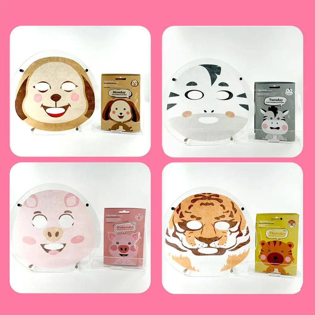 1/7pcs Cartoon Facial Mask Deep Hydrating Sheet Mask Moisturizing Tender Skin Mask Dog Panda Pig Animal Pattern Skin Care NNOS