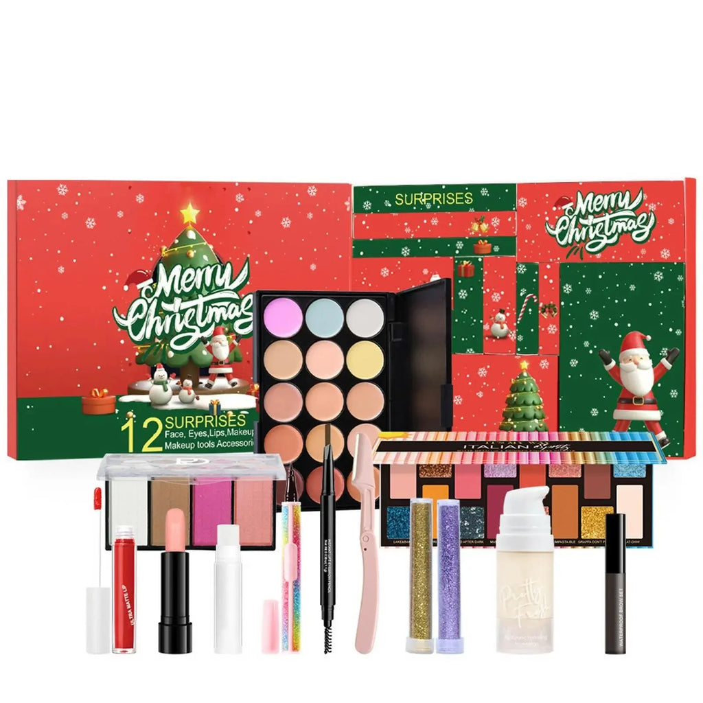 Christmas Countdown Calendar Surprise Blind Box Girls Makeup Skincare Gift Box Christmas Countdown Calendar Beauty Care Set NNOS