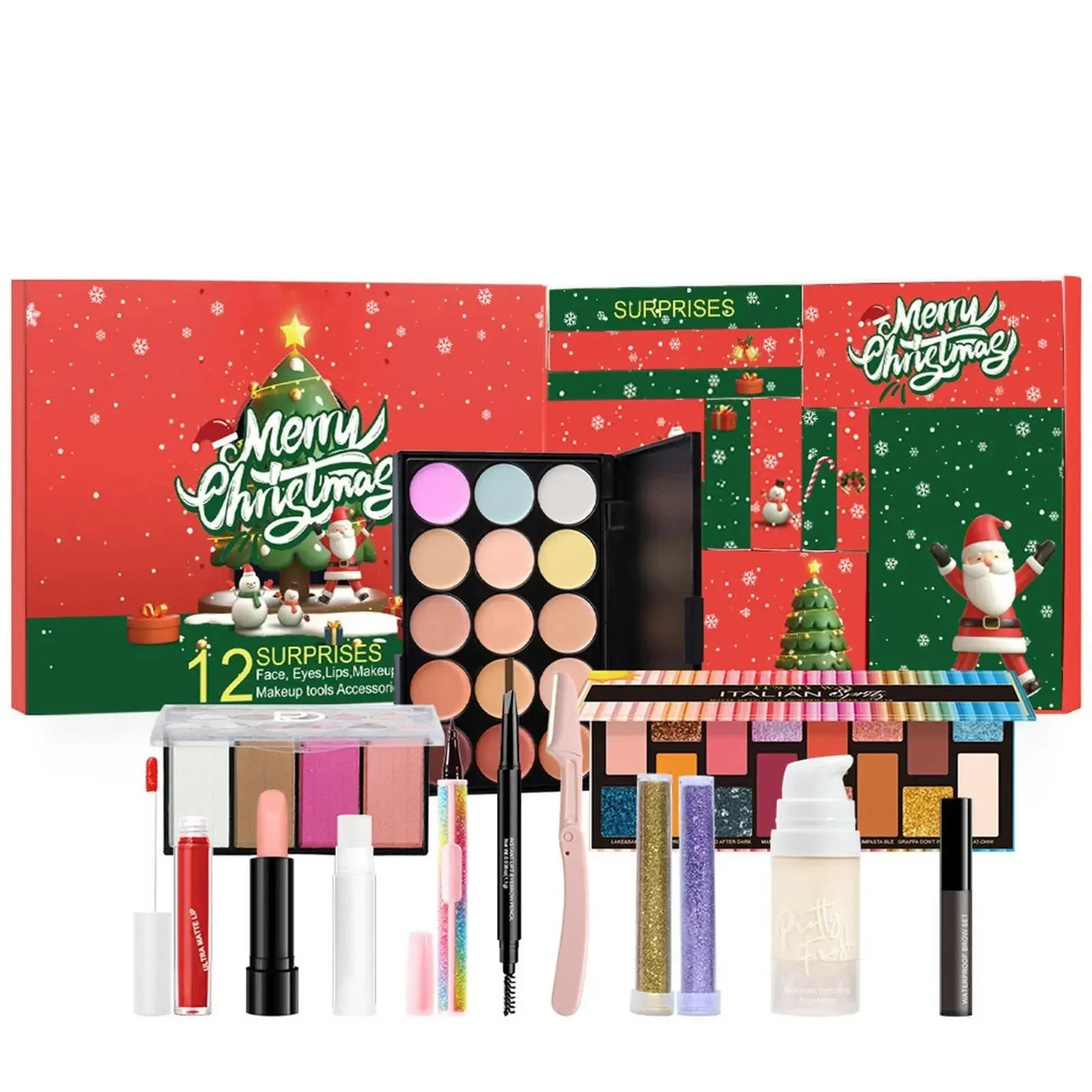 Christmas Countdown Calendar Surprise Blind Box Girls Makeup Skincare Gift Box Christmas Countdown Calendar Beauty Care Set NNOS