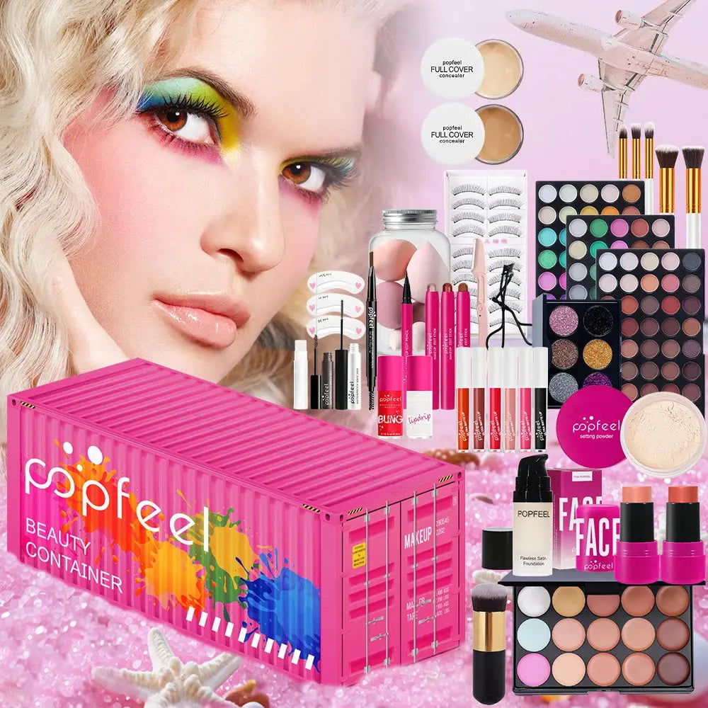 POPFEEL Holiday makeup set container gift box-Perfect for Birthday Parties and Holidays | Ideal Makeup Kit for Girls and Women。 NNOS