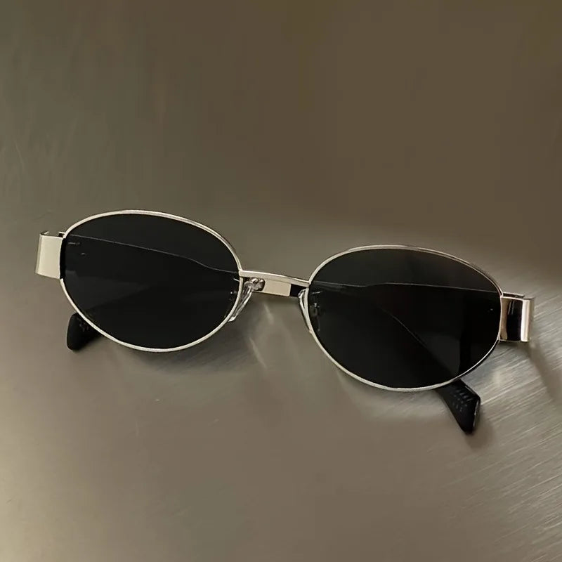 Retro Steampunk Oval Sunglasses Women – Vintage Metal Frame UV400 Sun Protection Eyewear NNOS