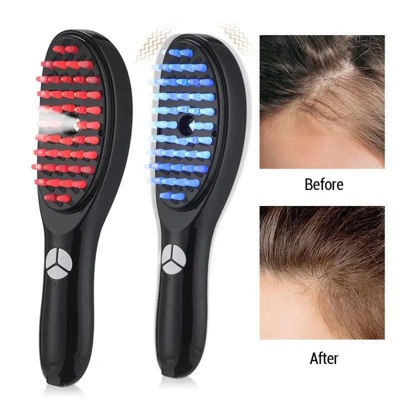 Electric Spray Massage Comb for Hair Growth Vibration Head Brush LED Anti-Hair Loss Scalp Liquid Medicine Atomizing Comb for Short, Eye-Catching Advertising NNOS